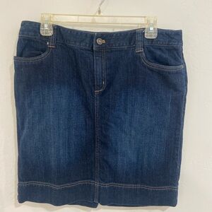 Eddie Bauer Blue Denim Pencil Skirt